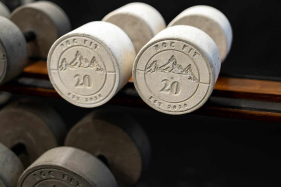 Haltères en béton – 5 à 100 lbs