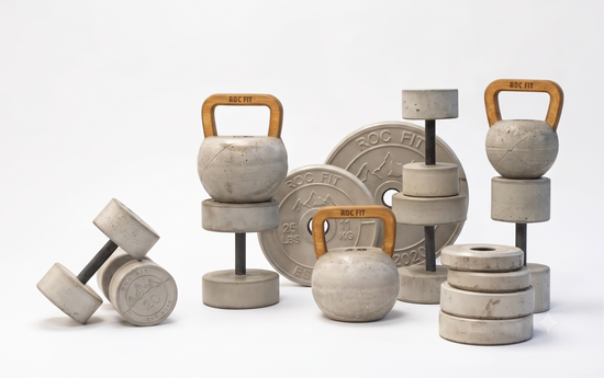 Concrete Dumbbells in Pairs- 5 to 100 lbs