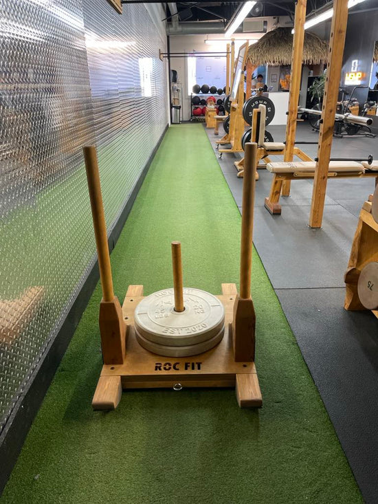 Wooden Sled for Olympic Plates